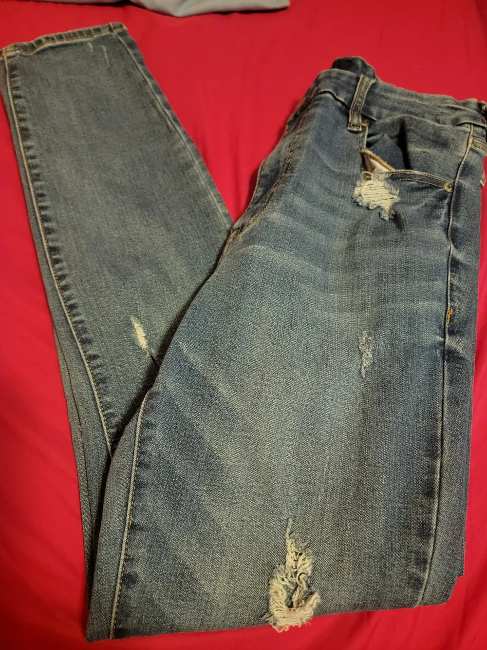 High-Rise Women's Denim Jeans in Faded Blue